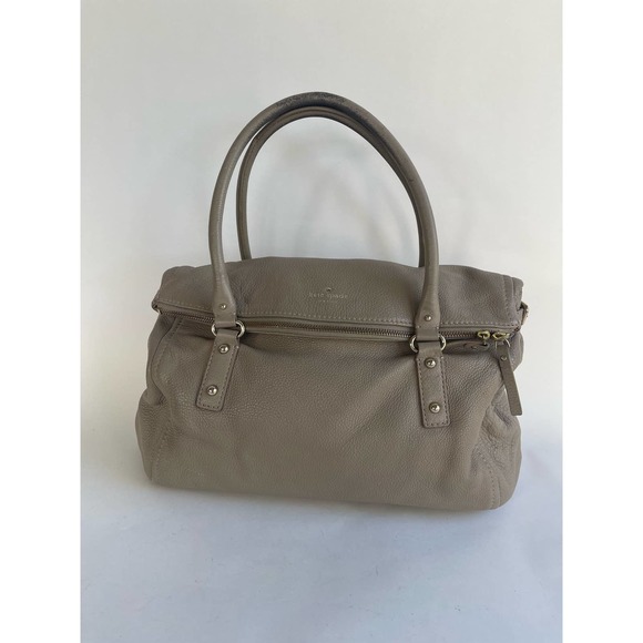 Kate spade Tan Gray Nude Pebble Leather Hobo Bag